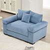 Aukfa Oversized 54.3" Modular Sectional Sofa with 1 Ottoman, Cream Corduroy, Thick Armrests, Ergonomic Cushions, Easy Assembly for Living Room - 4 of 4