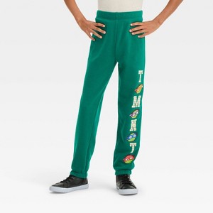 Boys' Teenage Mutant Ninja Turtles Jogger Pants - Green - 1 of 4