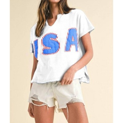 Women's Mineral Wash Usa Pullover - AnnieWear