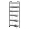NicBex 6 Tier Rolling Cart,Metal Kitchen Cart with Lockable Wheels and Baskets,6/10 Inch Narrow Storage Shelf for Kitchen,Bathroom,Laundry - 2 of 4