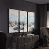 Uttermost Crashing Waves Hand Painted Canvases, Set of 3 – Abstract Coastal Wall Art with Gold Gallery Frames, 48" Tall - 4 of 4