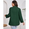 Womens Plus Size Blazers Adjustable Long Sleeve Classic Draped Open Front Lightweight Cardigans Jacket - 4 of 4