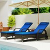 Resenkos Chaise Lounge Chair Set, Outdoor Sectional Furniture, PE Rattan, Gray - 4 of 4
