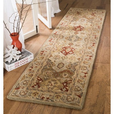 Elegant Multicolor Hand-Tufted Wool Runner Rug, 2'3" x 8'