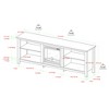 GDFStudio Colcord Modern Wood 70" Fireplace TV Stand with 2 Shelves - 3 of 4