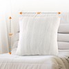 Cheer Collection Luxurious Faux Fur Throw Pillows Set of 2 - White (22" x 22") - 3 of 4