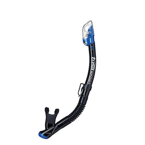 Tusa Sport Adult Dry Snorkel, Black/metallic Blue : Target