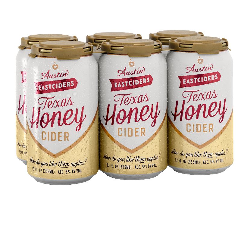 Austin Eastciders Texas Honey Hard Cider - 6pk/12 fl oz Cans, 1 of 4