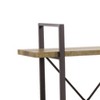 Danya B. 35.5" x 25" Two Level Rustic Shelving Unit Brown : Metal Frame, Laminated Surface, Open Back - 3 of 3