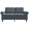 vidaXL 2-Seater Sofa Dark Gray 47.2 in. Velvet - 4 of 4