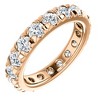 Pompeii3 2 Cttw Diamond Eternity Ring Split Prong Women's Wedding Band 14k Rose Gold - 3 of 4