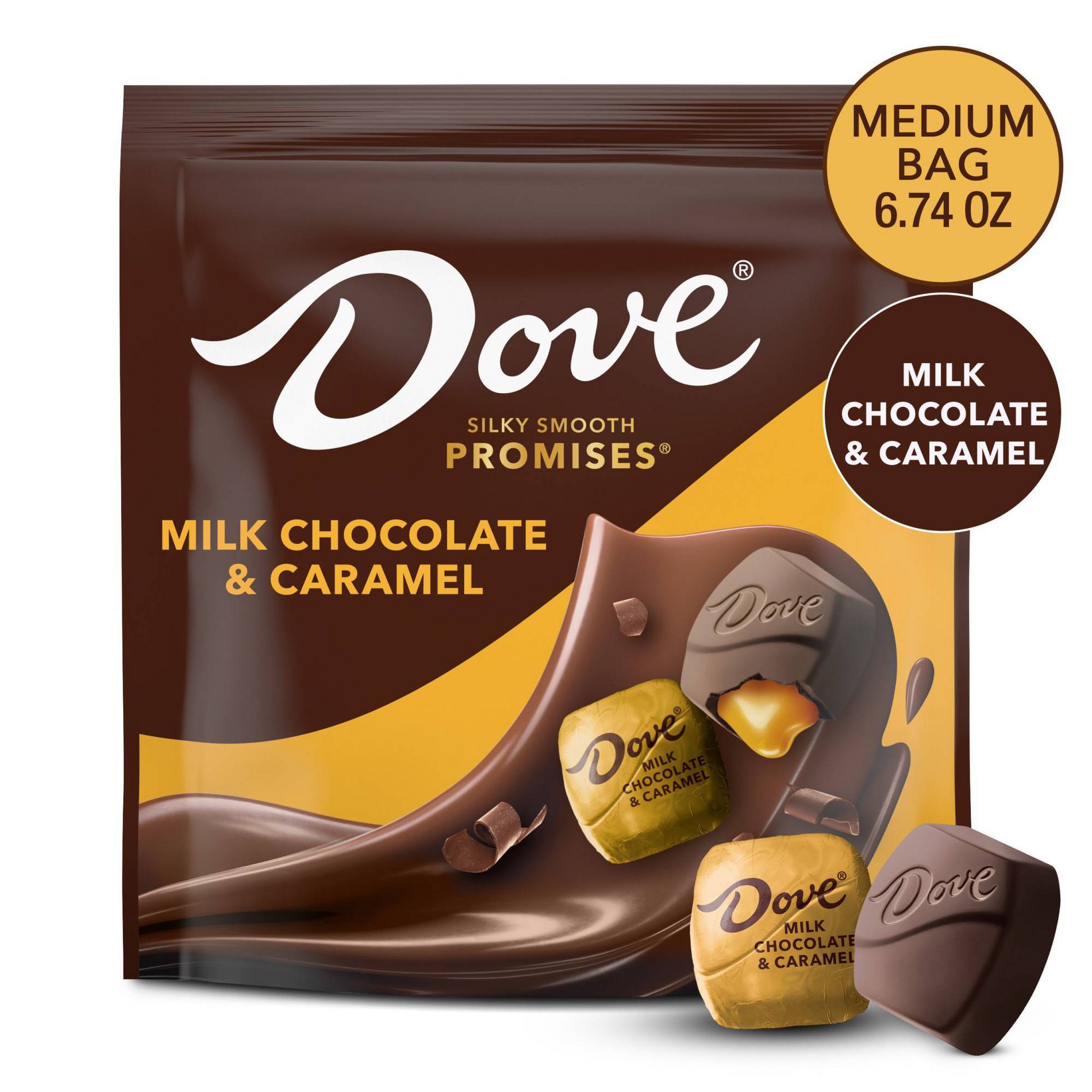Dove Promises Milk Chocolate & Caramel Candy  - 6.74oz