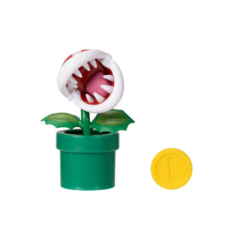Nintendo Super Mario 4&#34; Piranha Plant with Coin Action Figure, 1 of 5