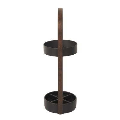 Bellwood Resin-Based Water-Resistant Umbrella Stand with Wood Veneer