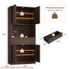 Tall Kitchen Pantry Cabinet, 70" Dining Room Pantry Storage Cabinet with Countertop, Fluted Kitchen Hutch Cabinets w/Doors and Drawer - 2 of 4