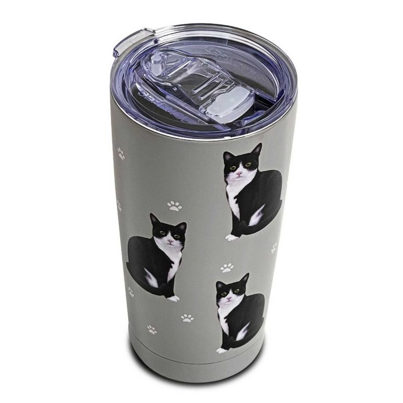 E & S Imports 7.0 Inch Black And White Serengeti Tumbler Hot Of Cold Beverages Tumblers, 2 of 4
