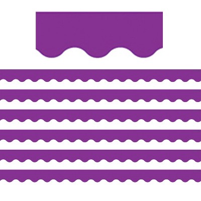 Teacher Created Resources® Purple Scalloped Border Trim, 35 Feet Per Pack, 6 Packs