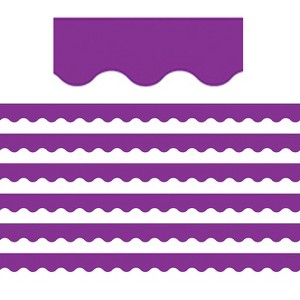 Teacher Created Resources® Purple Scalloped Border Trim, 35 Feet Per Pack, 6 Packs - 1 of 3