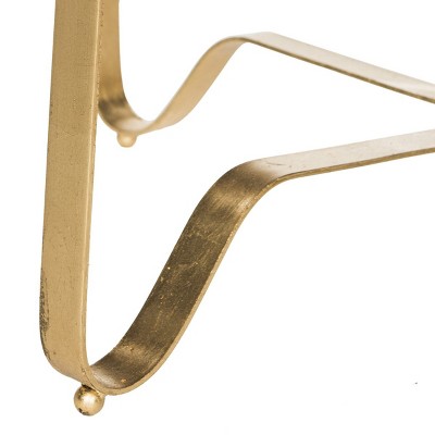Elisha Transitional Round Coffee Table in Gold and Black Glass