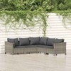 vidaXL Garden Lounge Set Grey PE rattan, powder-coated steel Large - 2 of 4
