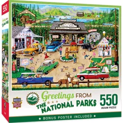MasterPieces 550 Piece Jigsaw Puzzle For Adults, Family, Or Kids - Greetings From The National Parks - 18"x24"