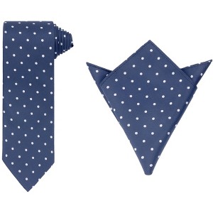INSPIRE CHIC Men's Polka Dots Classic Pocket Square Tie Sets - 1 of 4