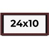 PosterPalooza | Panoramic Shadow Box 1.5" Depth Brown Picture Frame - UV Acrylic, Backing, Hanging Hardware - 2 of 4