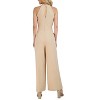 EG PRO Women Jumpsuit Crossed Neck Keyhole Racerback Solid Crepe - 2 of 2