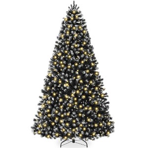 Best Choice Products Artificial Frosted Christmas Tree, Premium Pre-Lit Spruce Design, Dense Branches – Black Spruce - 1 of 4