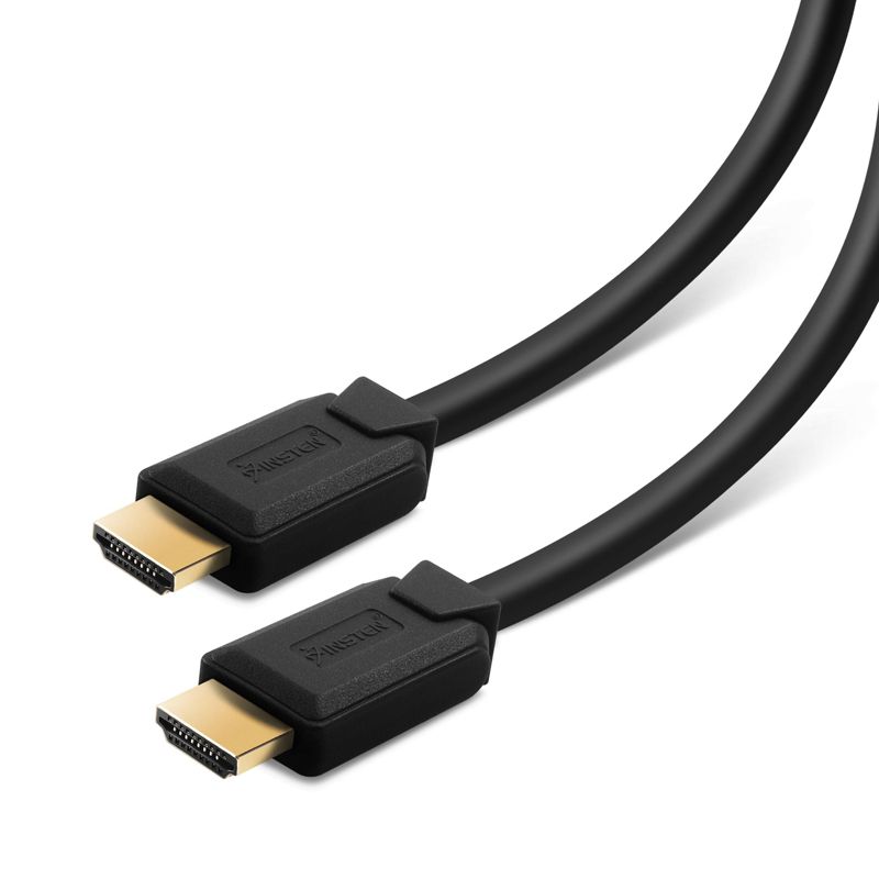 Insten - 2 Pack HDMI Male to Male Cable, 2.1 Version, 8K 60Hz, 48Gbps, PVC Cable, Gold Connectors, 3ft , Black, 4 of 10