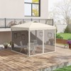 VisioGear 10'*10' Pop Up Canopy Tent with Netting, Instant Screen House Room, Height Adjustable with Windows, and Carry Bag, Beige, 117"*117"*113" - 2 of 4
