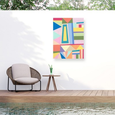 "Confetti Structure I" Outdoor Canvas