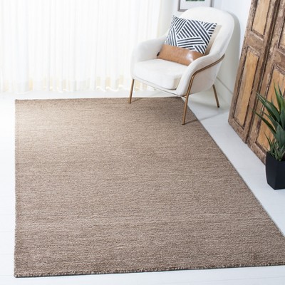 Handmade Brown Wool Shag Rectangular Area Rug 3' x 5'