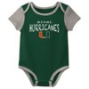 NCAA Miami Hurricanes Infant Boys' 3pk Bodysuit - 4 of 4