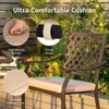 Tangkula 2/4 Piece Patio Bar Height Chairs Outdoor Bar Steel W/ High-Density Seat Cushions Cozy Footrest Heavy-Duty Steel Frame Outside Bar Chair - 3 of 4