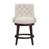 Hillsdale Furniture 24" Halbrooke Swivel Counter Height Barstool Smoke/Cream: Upholstered, Rubberwood Legs, Foam Filled - 4 of 4