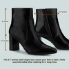 Allegra K Women's Pointed Toe Snake Print Side Zipper Chunky Heel Ankle Boots - 2 of 4