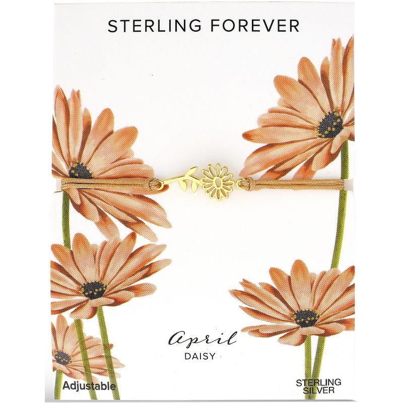 SHINE by Sterling Forever Sterling Silver Birth Flower Bolo Bracelet, 1 of 4