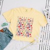 Simply Sage Market Women's Sunshine State of Mind Flowers Short Sleeve Relaxed Fit Cropped Tee - 2 of 4