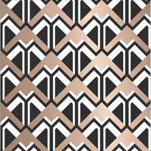 Beau Gatsby Black and Rose Gold Geometric Paste the Wall Wallpaper - 1 of 4