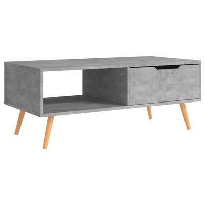 vidaXL Scandinavian Styled Engineered Wood Coffee Table with Easy Assembly – Concrete Gray