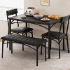 Dining Table Set for 4, Kitchen Table with Upholstered Chairs and Bench, Wood Rectangular Dining Table and Chairs Set for Home - 2 of 4