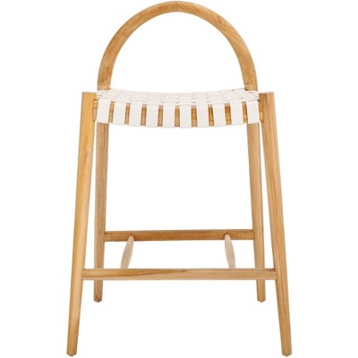 Rhyan Counter Stool - BST1203 - White/Natural - Safavieh
