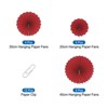 Unique Bargains Paper Decorative Festive Durable Hanging Paper Fans with Clip 12 Pcs - 3 of 4