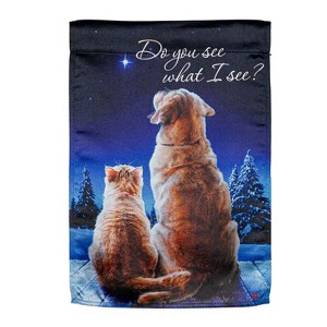 Do You See What I See Garden Lustre Flag - 1 of 2