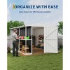 Outdoor Metal Storage Shed, 8' x 10' Weatherproof Garden Tool Shed with Lockable Doors, Utility Tool Storage Shed with Open Shelves - 2 of 4