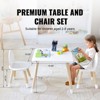 VEVOR Kids Table and 2 Chairs Set, Children Multi-Activity Table for Art, Craft, Reading, Learning, 1 Table and 2 Chairs,White - 3 of 4