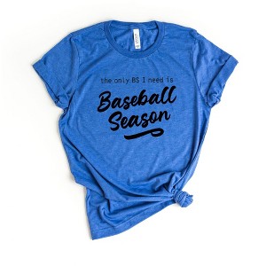Simply Sage Market Women's The Only BS I Need Is Baseball Season Short Sleeve Graphic Tee - 1 of 3