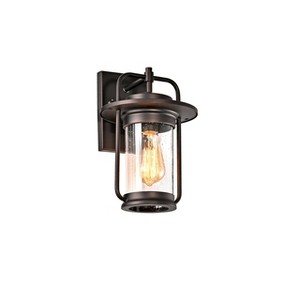 Chloe Lighting Jeffrey Transitional 1 Light Rubbed Bronze Outdoor Wall Sconce 13" Height - 1 of 4