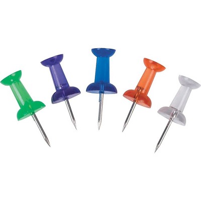 Staples Plastic Push Pins Asst. Translucent 200/Pk 1798724